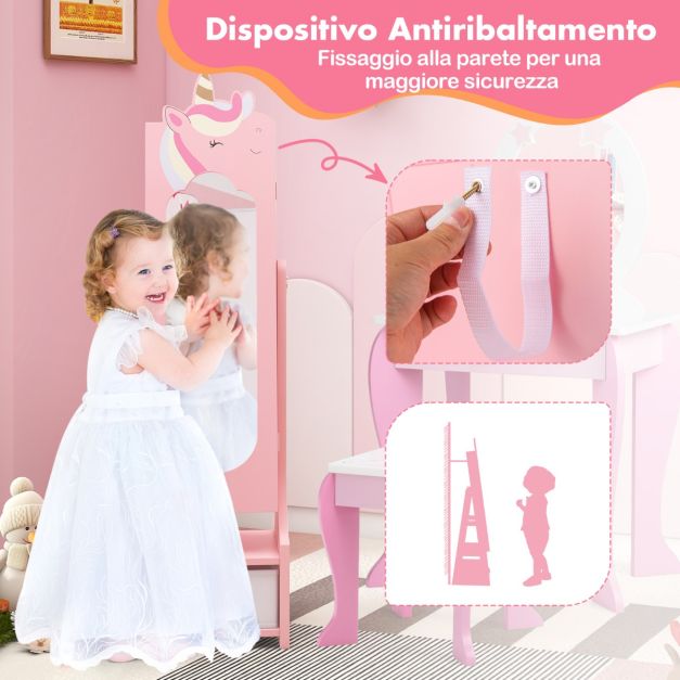 Portagioie Per Bambine A Forma Di Castello Principessa - Rosa - Regalo Compleanno E Natale