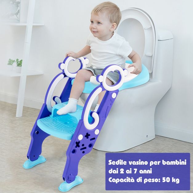 Jopassy Trainer per WC regolabile in altezza Blu