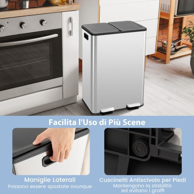 Mini pattumiera da tavolo con coperchio, piccolo cestino per la