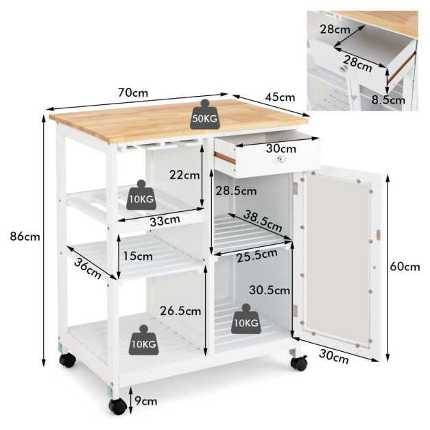 I nostri 10 Migliori Carrello Portaoggetti Multifunzionale Carrello in