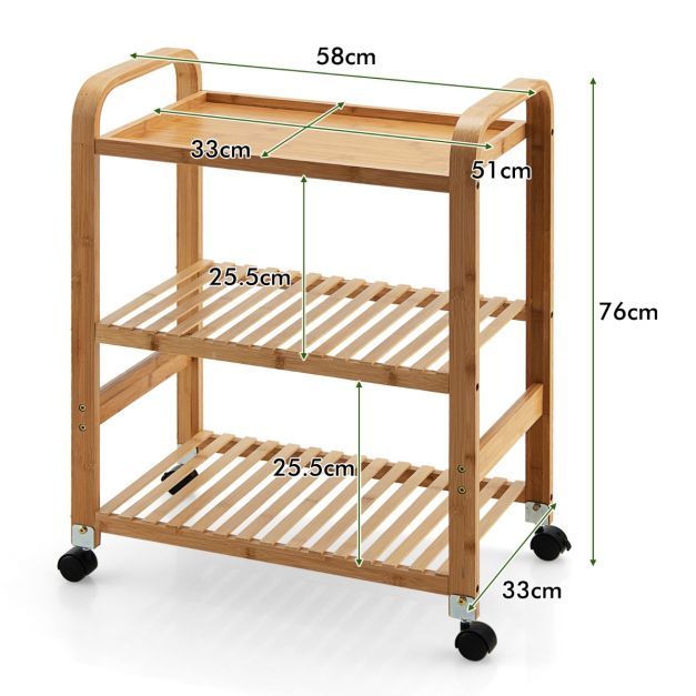 Carrello Multiuso A 3 Livelli In Metallo Bianco Con Ruote, Carrello Portaoggetti Per Cucina, Ufficio, Bagno, 4 Ruote Di Cui 2 Bloccabili
