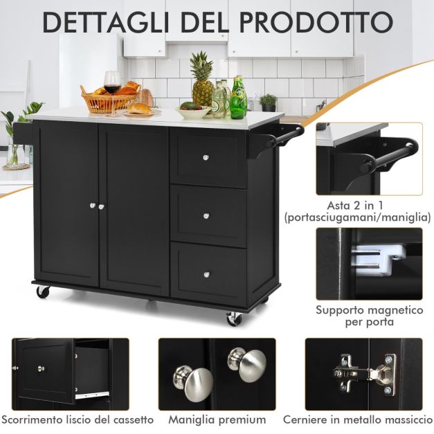 HOARLICN Set di 9 scalpello girevole in acciaio, con valigetta