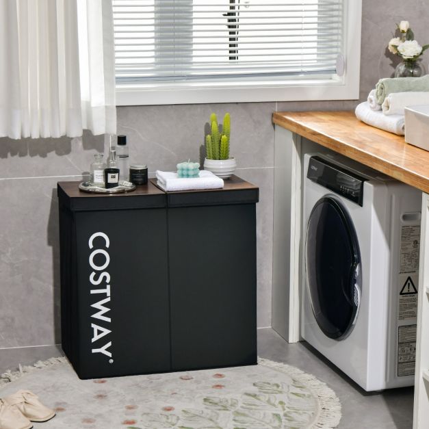 Cesto Per Biancheria Sporca Pieghevole 60L Grigio Impermeabile E Salvaspazio Ideale Per Bagno Camera Da Letto E Uso Domestico 98737286