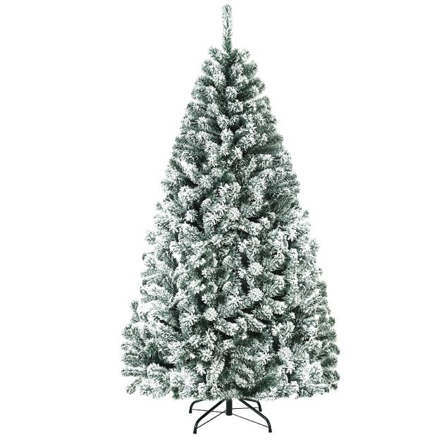 HOMCOM Albero di Natale Artificiale Alto 180cm con 1000 Rami Rigogliosi