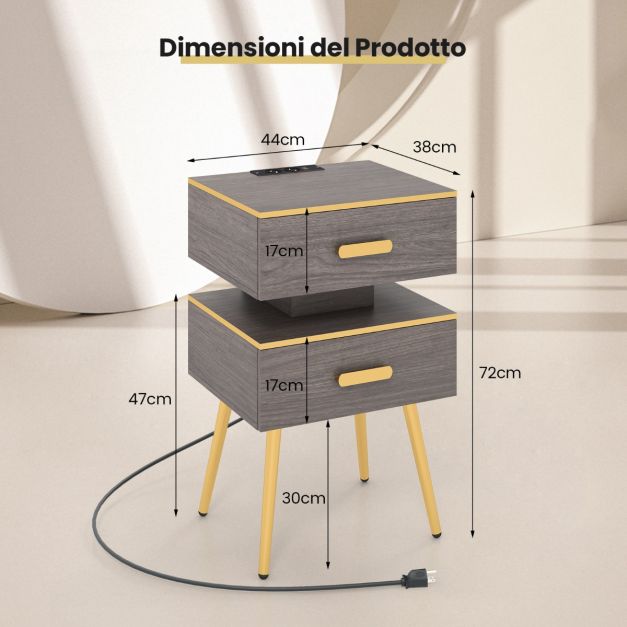 Rolanstar ComodinI Con Stazione Di Ricarica E LED Tavolino Da Divano 3 Cassetti Recensione Il Futuro Del Riposo Organizzato E Arrivato