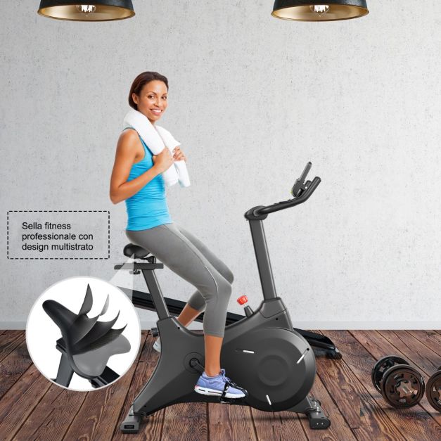 SPORTNOW Cyclette Magnetica Volano 10kg con Sedile Regolabile | Aosom Italy