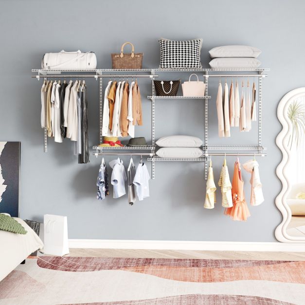 Organizzatore bianco da appendere a una porta, scarpiera, portaoggetti per scarpe, 24 grandi tasche in rete per camera da letto, stanza | Leroy Merlin