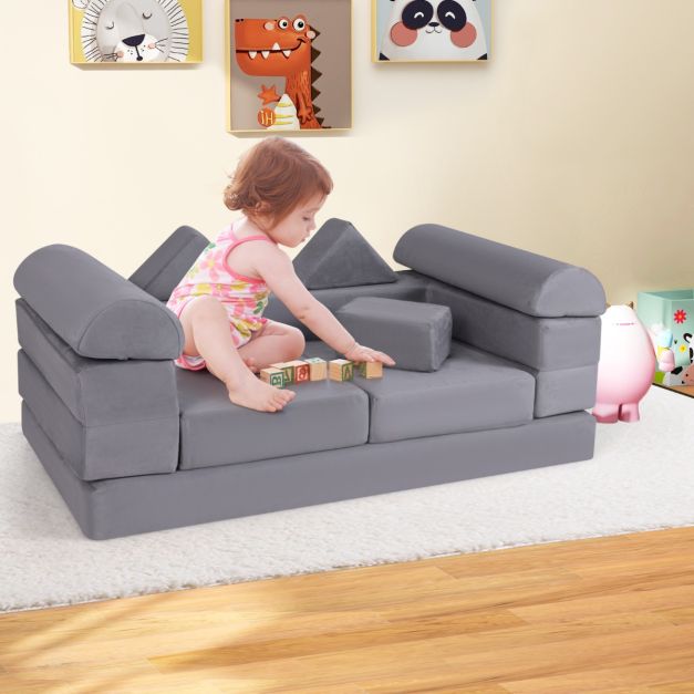 Divano Pieghevole 2 In 1 Per Bambini Con Cuscino – Divano Letto Luminescente Con Stelle – Per Cameretta, Gioco E Relax, Morbido E Portatile
