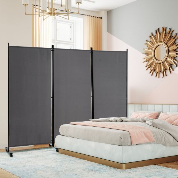 Divisorio In Legno A 4 Pannelli, Paravento Pieghevole 1,5 M, Schermo Per Privacy Autoportante, Per Casa, Ufficio, Ristorante, Camera Da Letto, Bianco Naturale - 2
