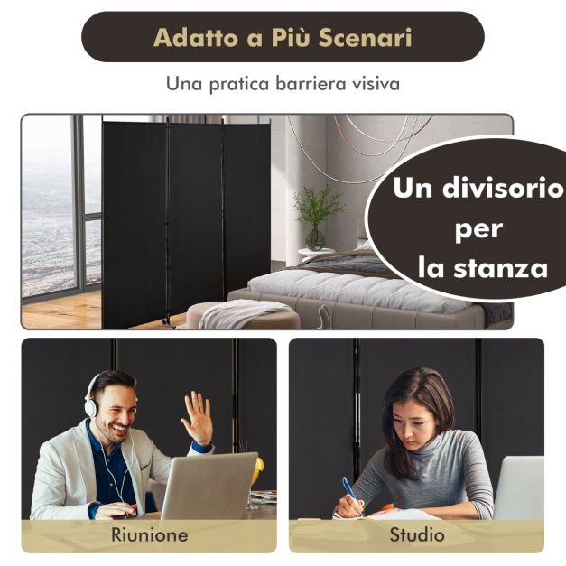 Schermo Divisorio Pieghevole A 4 Pannelli, Schermo For La Privacy Divisorio In Legno, Pannello For La Privacy Dello Schermo Divisorio For Stanze, Adatto For Camere Da Letto, Soggiorni E Uffici (Color