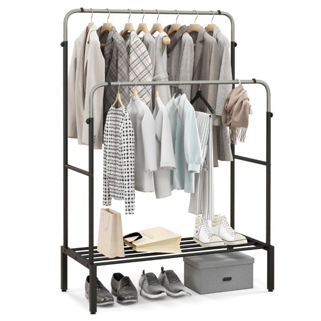 Asta per armadio – Barra appendiabiti estensibile resistente, organizer regolabile estraibile, facile installazione per camera da letto, lavanderia e cabina armadio (33-55,9 cm regolabile
