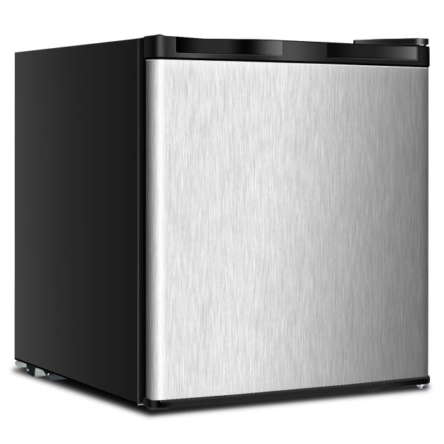 Mini freezer portatile in acciaio inox con porta singola reversibile,  Congelatore per casa dormitorio e ufficio - Costway
