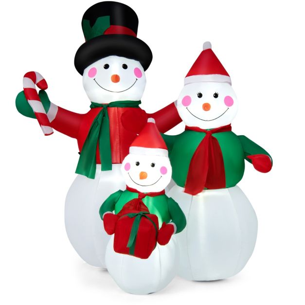 Gonfiabile Pupazzo di Neve Gigante 240cm Luci LED Decorazioni Natalizie Esterno | Leroy Merlin