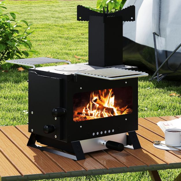 Happy Campers Print - Set di guanti da forno e presine
