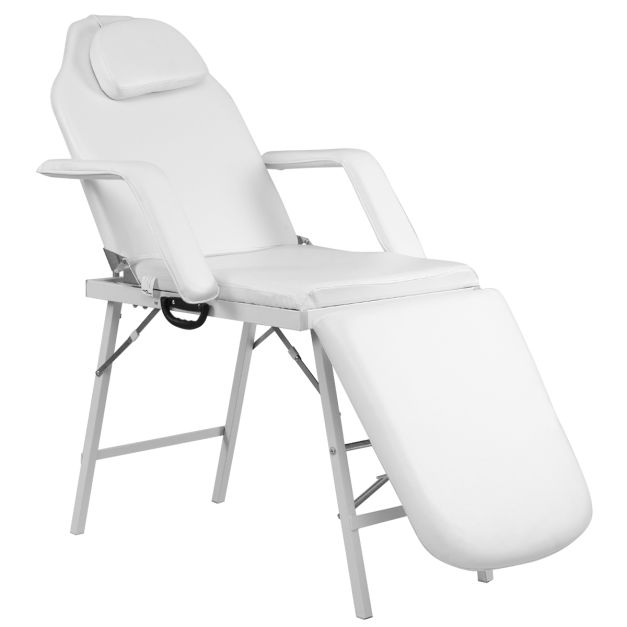 Poltrona da massaggio reclinabile pieghevole, Lettino massaggio  professionale Bianco 182x78x68cm - Costway