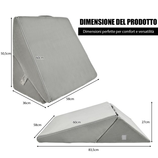 Herztal Cuscino Ice 40x80 Cm – Memory Foam Con Tecnologia Raffreddante – Altezza Regolabile – Traspirante E Lavabile - 2