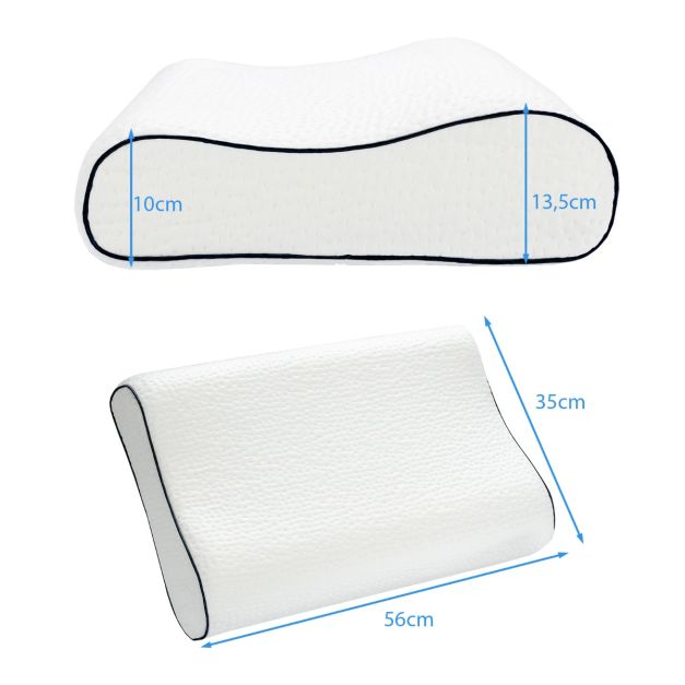 Federa Per Cuscino Laterale In Memory Foam, Rimovibile E Lavabile, Solo Federa Bianca (Cuscino Non Incluso) - 2