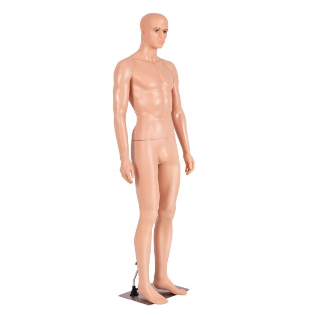 Manichino uomo in plastica realistica regolabile, Modello abito