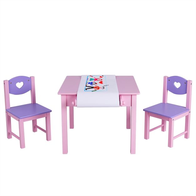 studiare per cenare disegnare e Giocare a dipingere Set da Tavolo e sedie Rosa Set di sedie da Tavolo in plastica per Bambini Set da Tavolo da Pittura per Bambini 