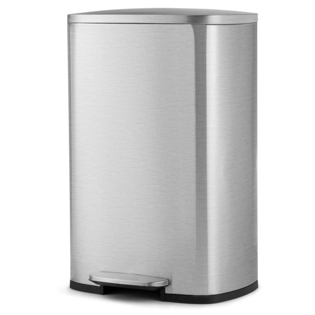 Pattumiera a doppio scomparto 2 x 30 l argento e nero Peak | Maisons du Monde