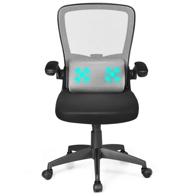 SIHOO poltrona ufficio ergonomica regolabile supporto lombare 150kg tessuto con poggiapiedi nero