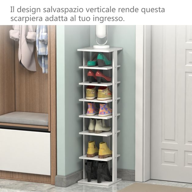 Scarpiera portascarpe Porta scarpe da 5 livelli, organizzatore di scarpe in metallo resistente, assemblaggio rapido, organizzatore di stoccaggio ripiano scarpa for ingresso, armadio, corridoio Corrido
