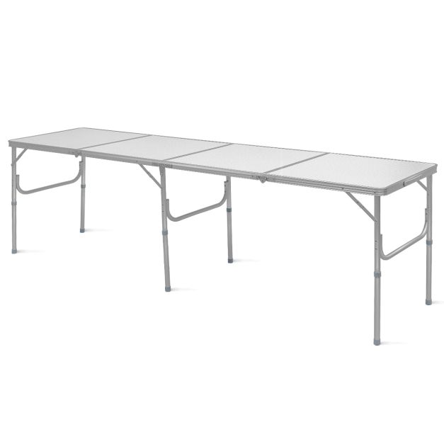 Tavolo pieghevole da picnic in alluminio con maniglia, Tavolo leggero e  largo da campeggio per interno ed esterno - Costway