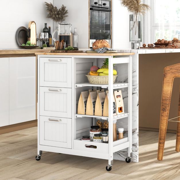Scaffale Cucina, Supporto Per Microonde, 6 Ripiani, 6 Ganci Acciaio Industriale 40 X 80 X 167 Cm Marrone E Nero 96451223