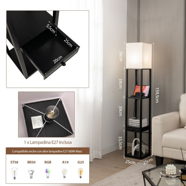 Set di 2 Lampada da Comodino Touch Dimmerabile in Vetro Bianco con Porte USB-C+A, Piccola Lampada da Tavolo, Abat Jour da Comodino con Filo per Camera da Letto Soggiorno Ufficio(Lampadine Inclusa