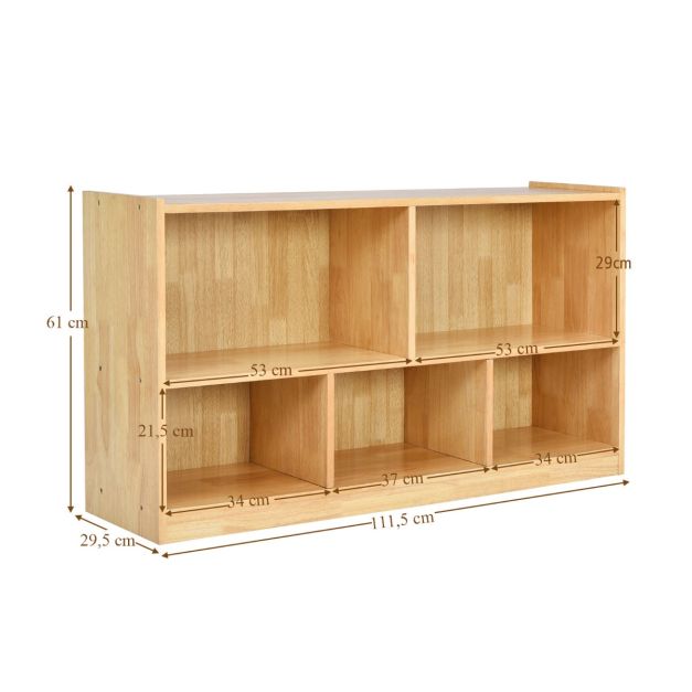 Pachira Libreria A 3 Cubi In Legno Impilabile – 91x31x29.5 Cm, Per Libri E Giochi