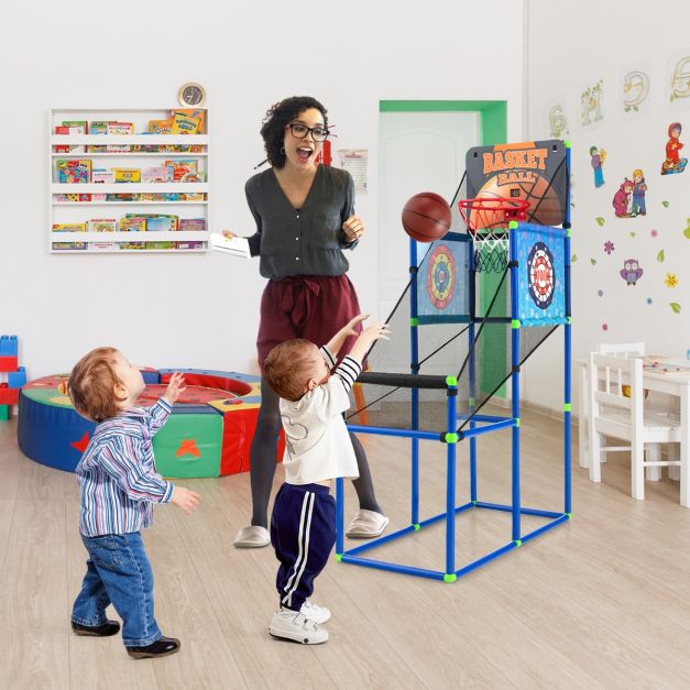 Set Canestro Da Bagno Con 3 Palline - Giocattolo Per Doccia Per Bambini E Bambine - Regalo Compleanno