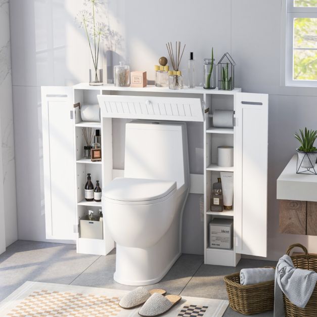 EUGAD Scaffale Sopra Lavatrice, Mobile Sopra WC, Scaffale da Bagno