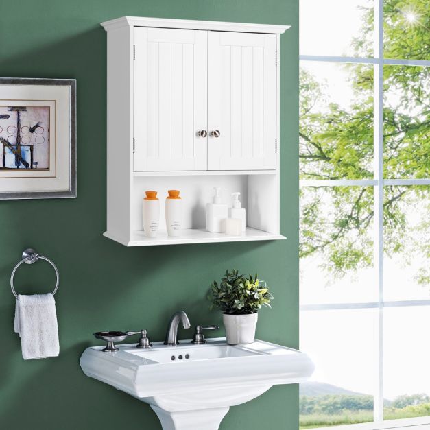 HAPPYGRILL Mobiletto Bagno Stretto Con Antiribaltamento – Armadietto Da Pavimento Con Ripiani Regolabili, 30x30x80 Cm, Nero - 3