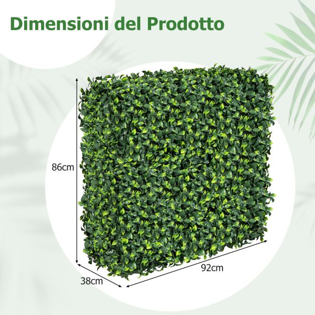 Set Di 3 Piante Artificiali Sospese, Lunghi Rami Verdi 80 Cm, Finta Edera Per Decorazione Interna/Esterna, UV Resistenti - 4