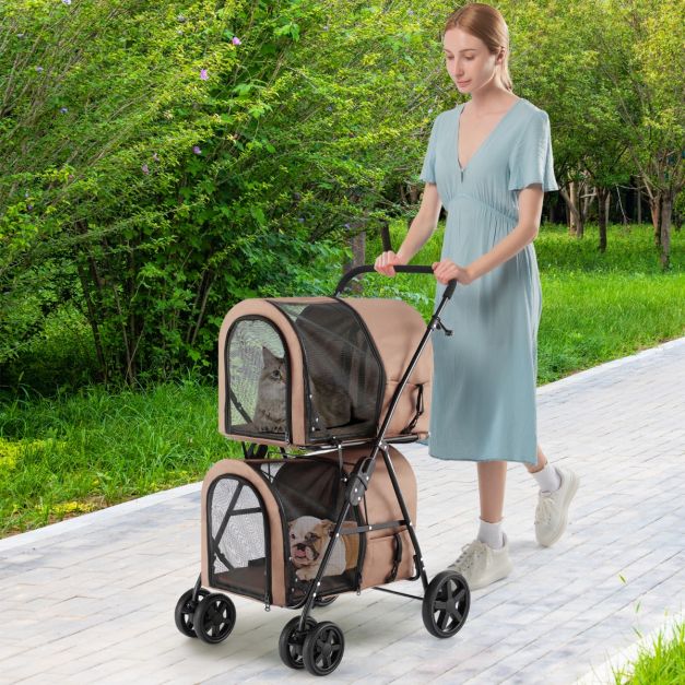 Passeggino Pieghevole 2 In 1 FOXSPORT: Leggero, Da 8,5kg Con Telaio Robusto, Cintura 5 Punti E Ruote Assorbenti - Grigio - 4