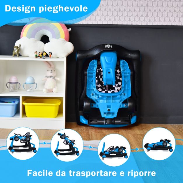 Passeggino pieghevole con una mano, Passeggino per bambini 0-36 mesi con schienale e tettuccio Grigio
