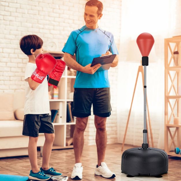 Relaxdays Punching Ball Boxe, Reflex Pungiball, Palla Veloce, Pera Allenamento Adulti, Riflessi Pugilato, Nero Verde