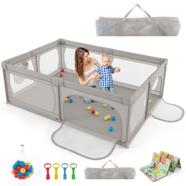 Recinto extra large per neonati e bambini con rete traspirante, Box per  bambini per interno ed esterno