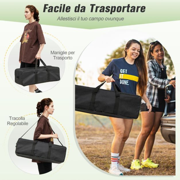 Rete Da Pallavolo Regolabile In Altezza – Portatile Con Aste In Ferro E Fibra, Per Allenamento Picchi E Servizi, Cortile E Spiaggia