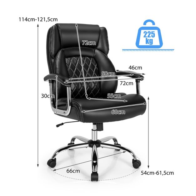 Sedia da ufficio ergonomica con supporto lombare, girevole