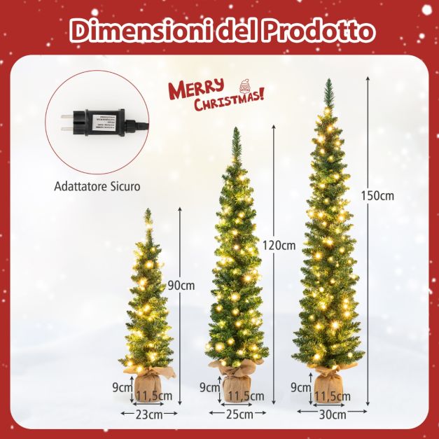 Alberi di Natale artificiali Innevato / con neve e Smart LED luci