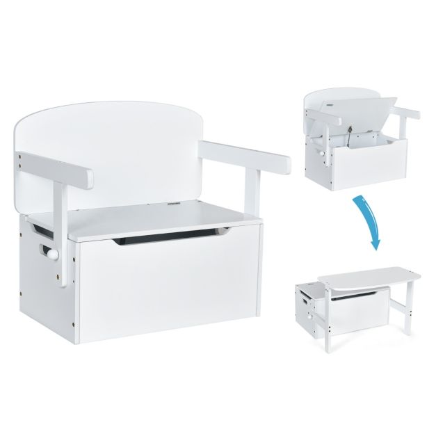 Set Tavolo E Sedia Per Bambini, Tavolo Artistico 2 In 1 Con Piano Soll Rullo Di Carta Vaschette Per Vernici E 6 Contenitori Per Bambini Dai 3 Anni Legno