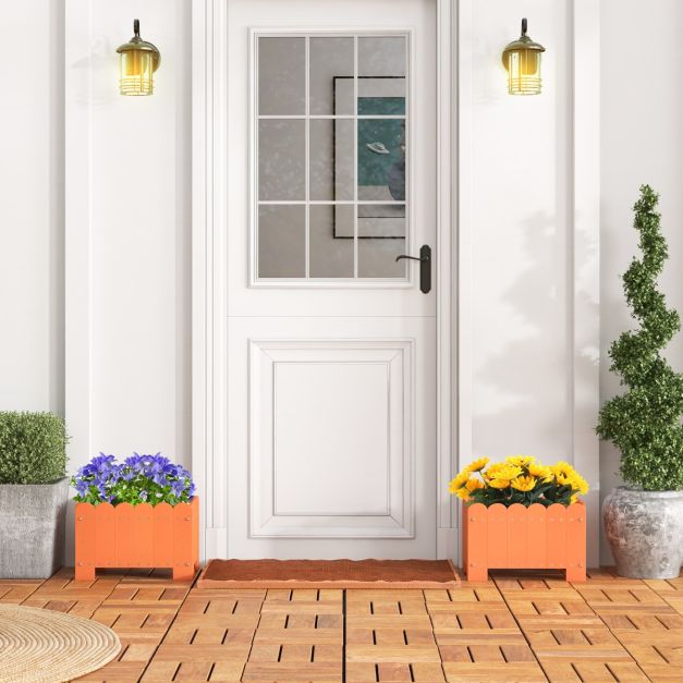 Set 4 Vasi Per Fiori 2 In 1 Con Effetto 3D, Plastica Resistente, 15x15 Cm, Per Interni Ed Esterni, Grigio/Bianco