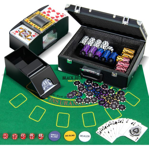 Set Da 2 Mazzi Di Carte Da Poker E Blackjack | 100% Plastica, Impermeabili E Flessibili | Con Guide Alle Mani E Strategie