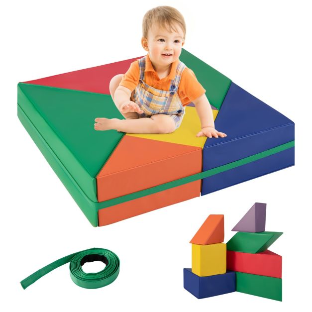 Set di giochi di attività in gommapiuma da 7 pezzi, Giocattolo da  arrampicata per interni per bambini - Costway