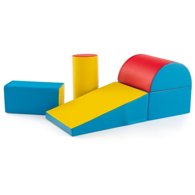 Set di gioco da arrampicata per bambini da 5 pezzi, Strutture di gioco in  schiuma impermeabili 4 Colori - Costway