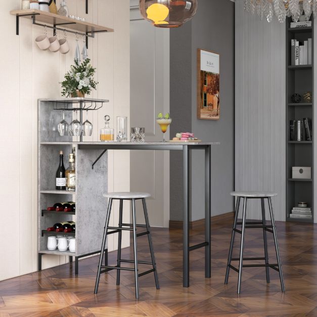 Set di 2 Sgabelli da Bar in Tessuto di Lino Sgabelli Cucina Sgabelli Alti con Schienale, Regolabile e Girevole per Cucina Penisola, Cache, Wahson