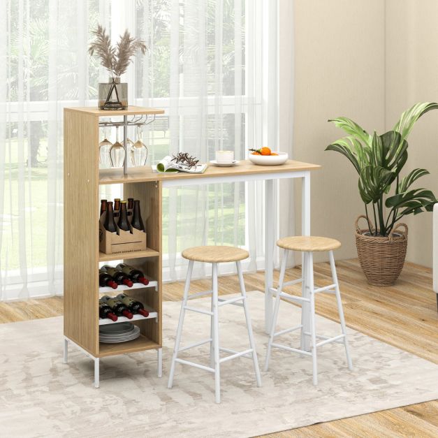 Set di 6 sedie da pranzo con schienale alto in tessuto Bouclé crema