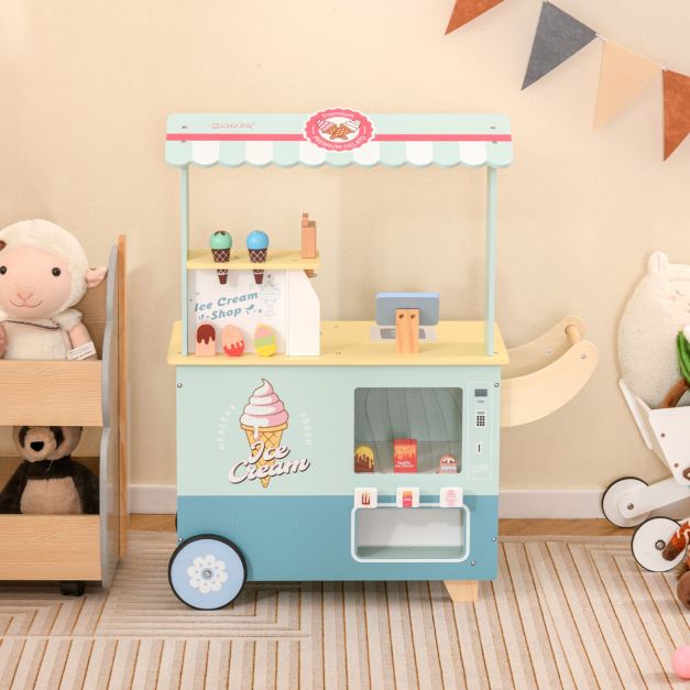 Set Di 17 Carrelli Del Gelato In Miniatura KARLOR - Con Coni, Ciambelle E Lecca-lecca - Giocattolo Per Collezionisti E Decorazione (12,5x17x10,5 Cm)