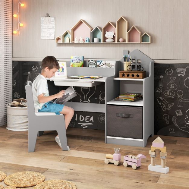 Scrivania Portatile Per Letto K2 Con 2 Cassetti - Tavolo Pieghevole In Alluminio E Pelle PVC, Altezza Regolabile